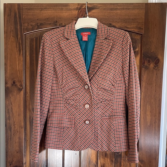 Sundance Jackets & Blazers - Sundance Rust and Black Houndstooth Blazer
